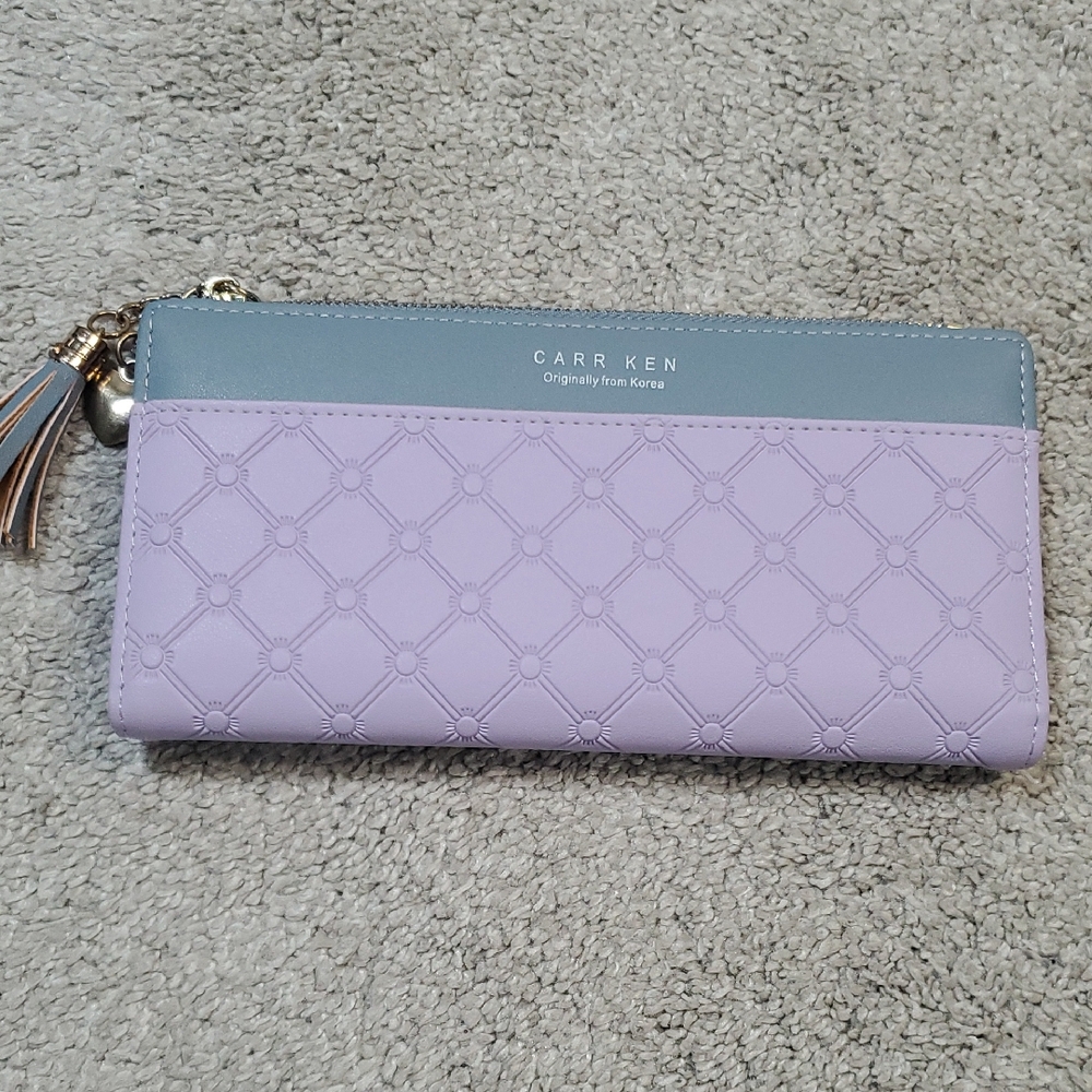 Lavender and Gray Carr Ken Women's Wallet. Never Used